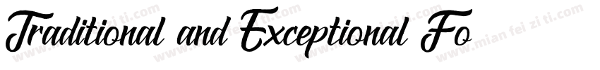 Traditional and Exceptional Font字体转换
